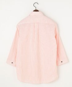 JOSEPH ABBOUD 【サスティナブル・７分袖】コットンリヨセルリネンコードストライプ シャツ