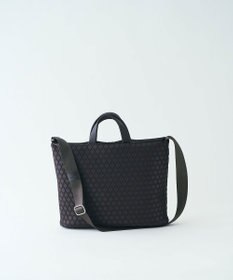 MIYABIYA LAQUOH【撥水加工】篭目柄エンボスボンディング スリム２WAYトート