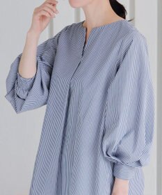 Tiaclasse 【洗える】パフスリーブチュニックブラウス