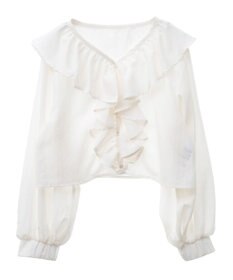 earth music&ecology ラッフルフリルシャツ