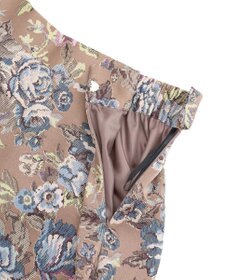 YECCA VECCA ゴブラン柄フレアスカート