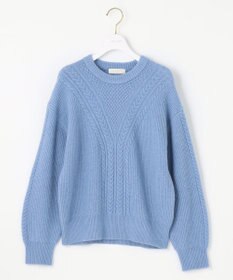 ANY SIS 【洗える】フロントケーブルポイントアンゴラブレンド ニット