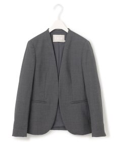 ICB L 【セットアップ対応】ウールストレッチ ノーカラージャケット