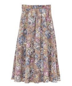 YECCA VECCA ゴブラン柄フレアスカート