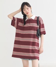 earth music&ecology レトロボーダーラガーミニワンピース