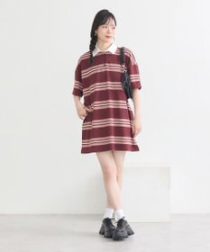 earth music&ecology レトロボーダーラガーミニワンピース