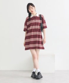 earth music&ecology レトロボーダーラガーミニワンピース