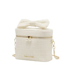 Maison de FLEUR ツイードキューブショルダーバッグ