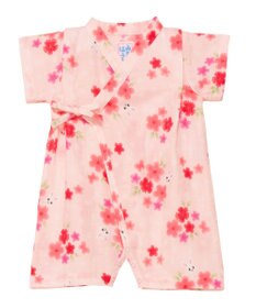 MIKI HOUSE HOT BISCUITS 【ミキハウス】【50-80cm】お花うさこ甚平オール