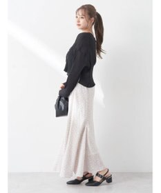 earth music&ecology ＳＥＴ２点クレープリボンブラウス＋インナー