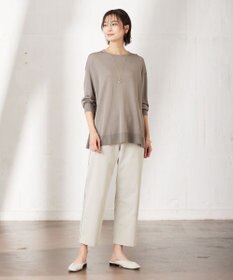 J.PRESS LADIES L 【洗える】 シルキーレーヨンストレッチ オーバーサイズ ニット