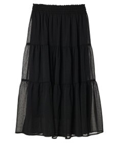 earth music&ecology フロッキードットシアーティアードスカート