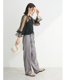 Green Parks ・ＥＬＥＮＣＡＲＥ　ＤＵＥ　チュールギャザーブラウス