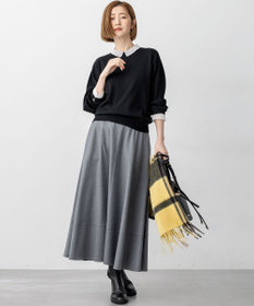 23区 【CLASSY.掲載/洗える】エンブロイダリー ジオメトリックレースコンビ ニット