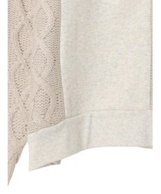 CRAFT STANDARD BOUTIQUE ケーブルニット切り替え裏起毛スウェット