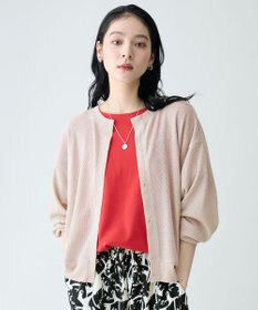 ANY シアーワッフルカーディガン