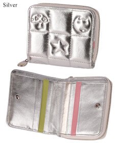 tsumori chisato CARRY ネコキルティング ラウンドファスナー2つ折り財布