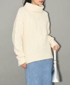 Green Parks ケーブル編みハイネックニット