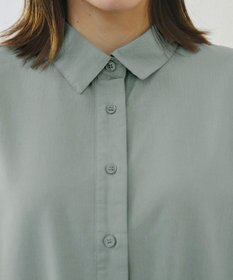 Tiaclasse 【洗える】フレンチスリーブリネンチュニックシャツ