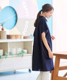Tiaclasse 【洗える】フレンチスリーブリネンチュニックシャツ