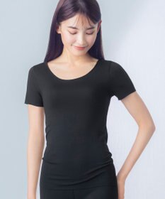 Wing あったかインナー 綿100％(肌側) アウターにひびきにくい ムレにくい 【綿の贅沢 ここちフラット】 3分袖 半袖 秋 冬 EL4372 ウイング／ワコール