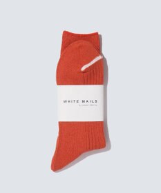 WHITE MAILS PAPER RIB CREW SOCKS ソックス