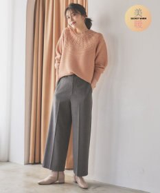 ANY L 【ウエストゴム/リントラク加工/裏起毛/ストレッチ】シークレットウォーム　ワイドパンツ