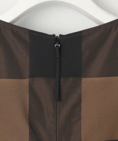 自由区 【洗える】ブロンズチェックジャガード ワンピース