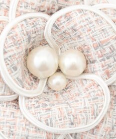 組曲 トリミングツイードコサージュ