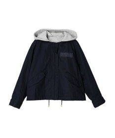 earth music&ecology パーカー付きミリタリーブルゾン