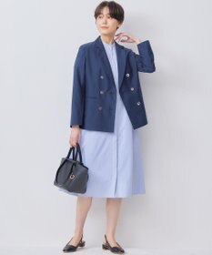 組曲 【WEB限定】サッカーストレッチ バンドカラーワンピース