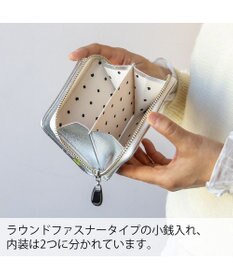 tsumori chisato CARRY ネコキルティング ラウンドファスナー2つ折り財布