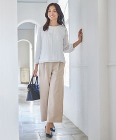 ANY 【ウエストゴム/ストレッチ/セットアップ可】イージィケアストレッチワイドパンツ