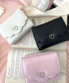 WEGO フリルデザインハートメタルウォレット