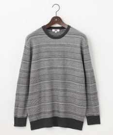 JOSEPH ABBOUD 【キングサイズ・ストレッチ/スウェードタッチ/JAPANファブリック】ジャガード柄 プルオーバー ニット