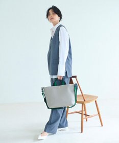 TOPKAPI 【Breath TOPKAPI】SCOTCH GRAIN スコッチグレイン プレーン 2トーンテープ ハンドル トートバッグ L