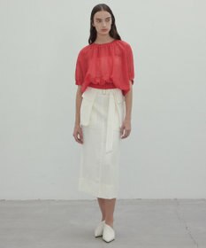 BEIGE， 【洗える】BERNARD / リネンアウトポケットハイウエストスカート