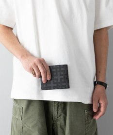 MIYABIYA La quoh with kirakaracho 角つなぎ プリントレザー 二つ折り財布