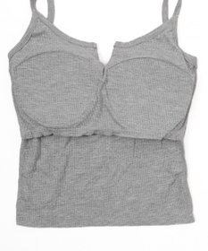 WEGO 【カップ付きインナー】グラフィックリブキャミソール