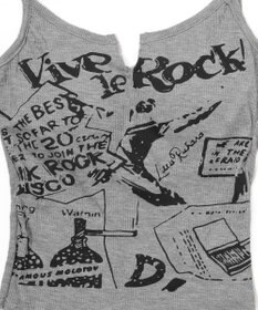 WEGO 【カップ付きインナー】グラフィックリブキャミソール