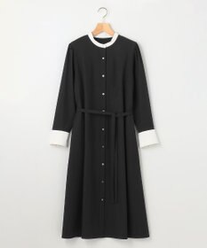 組曲 【KUMIKYOKU NAVY】ウーステッドライククロス シャツワンピース
