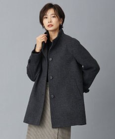 J.PRESS LADIES L ショートビーバー スタンドカラー コート