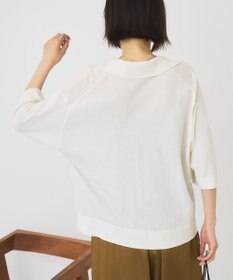 AMERICAN HOLIC 襟付き5分袖ニットカーディガン