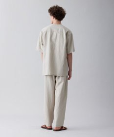 UNFILO MENS ライトリネン ヘンリーネックシャツ [23年春夏商品]