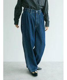 yuni デニムワイドパンツ unisex) ユニセックスワイドフィットジーンズ | ファッション通販