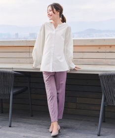 Tiaclasse 【洗える】ドロストギャザー袖シャツチュニック