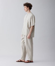 UNFILO MENS ライトリネン ヘンリーネックシャツ [23年春夏商品]
