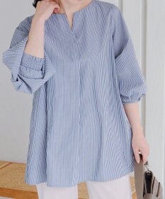 Tiaclasse 【洗える】パフスリーブチュニックブラウス