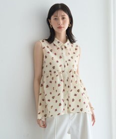 YECCA VECCA シアージャガードペプラムブラウス