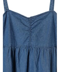 earth music&ecology デニムバックレースアップワンピース